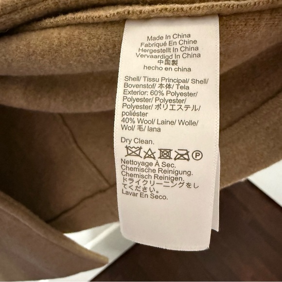 J. Crew Boiled Wool Blend Top Coat Women’s Size 14 AP683 Heather Acorn - Picture 4 of 5